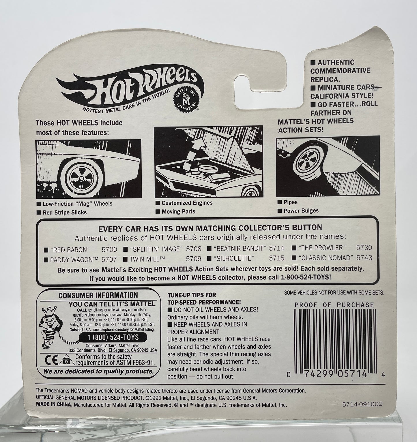 HOT WHEELS BEATNIK BANDIT - 25th ANNIVERSARY VINTAGE COLLECTION - #5714 - MATTEL 1993