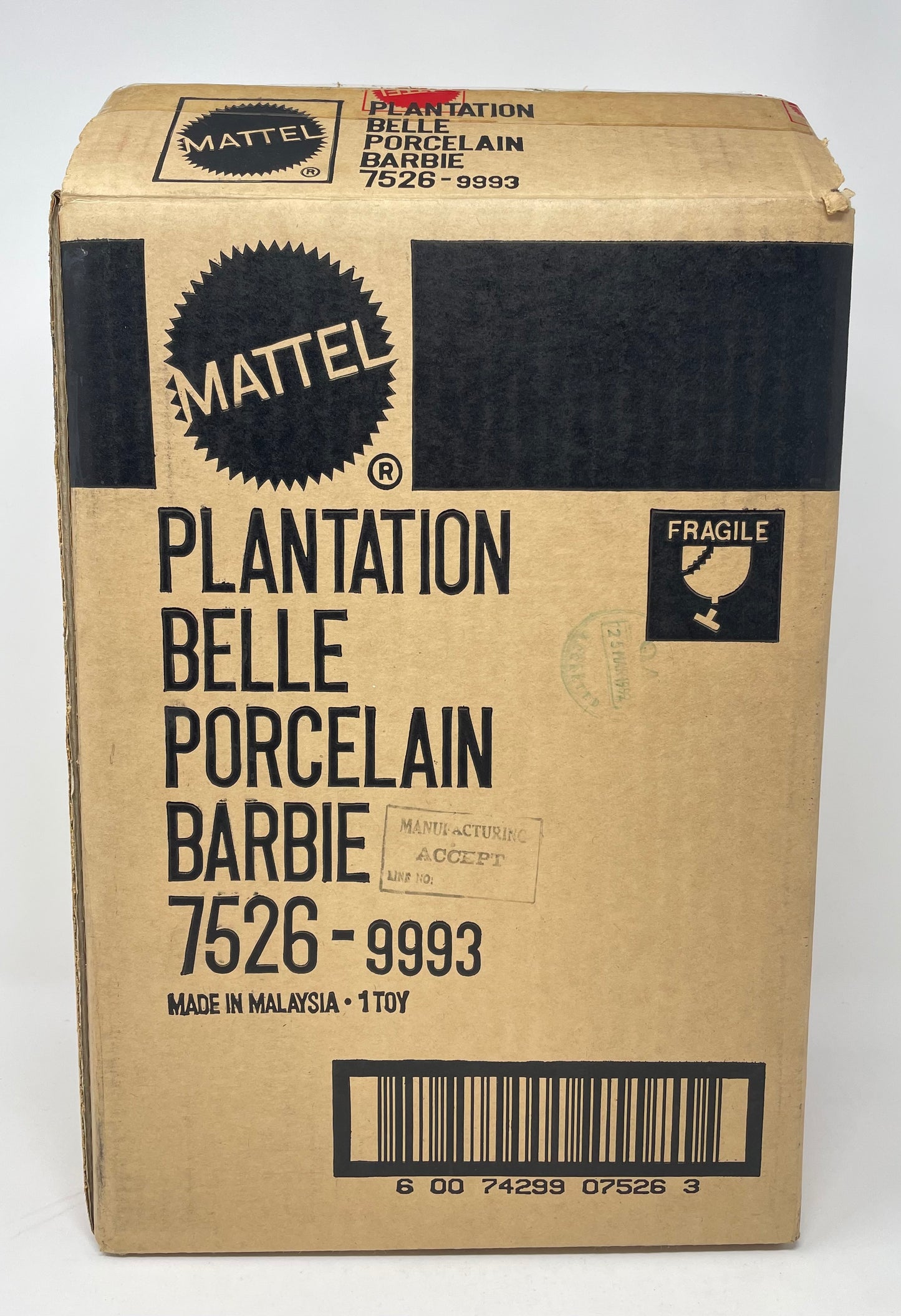 PLANTATION BELLE PORCELAIN BARBIE - #7526 - MATTEL 1991