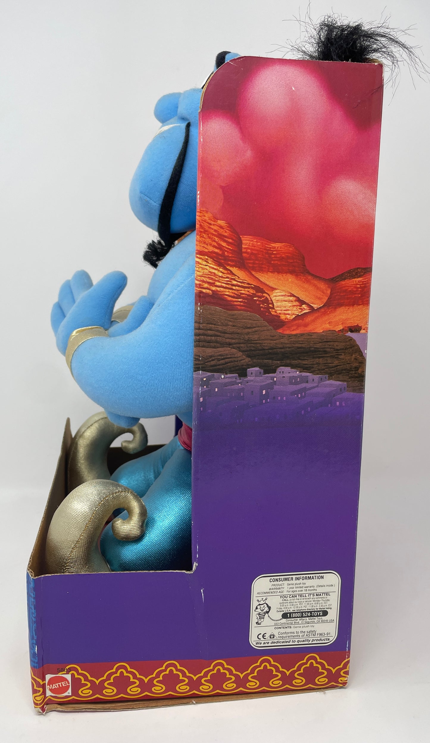 GENIE PLUSH - DISNEY'S ALADDIN - #5883 - MATTEL 1992
