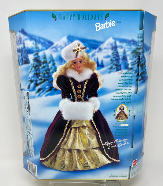 1996 HAPPY HOLIDAYS BARBIE - SPECIAL EDITION - #15646 - MATTEL - (1 OF 3) *PLUS BONUS 1996 HALLMARK HOLIDAY ORNAMENT