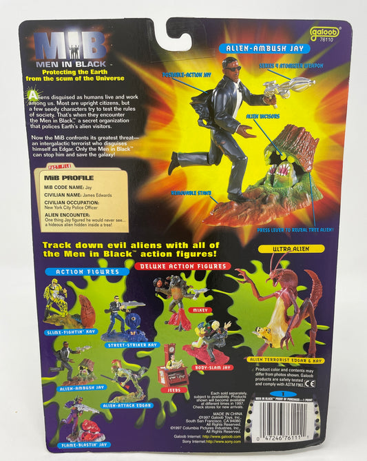 ALIEN-AMBUSH JAY VS TREE TRUNK ALIEN - MEN IN BLACK - #76110 - GALOOB 1997