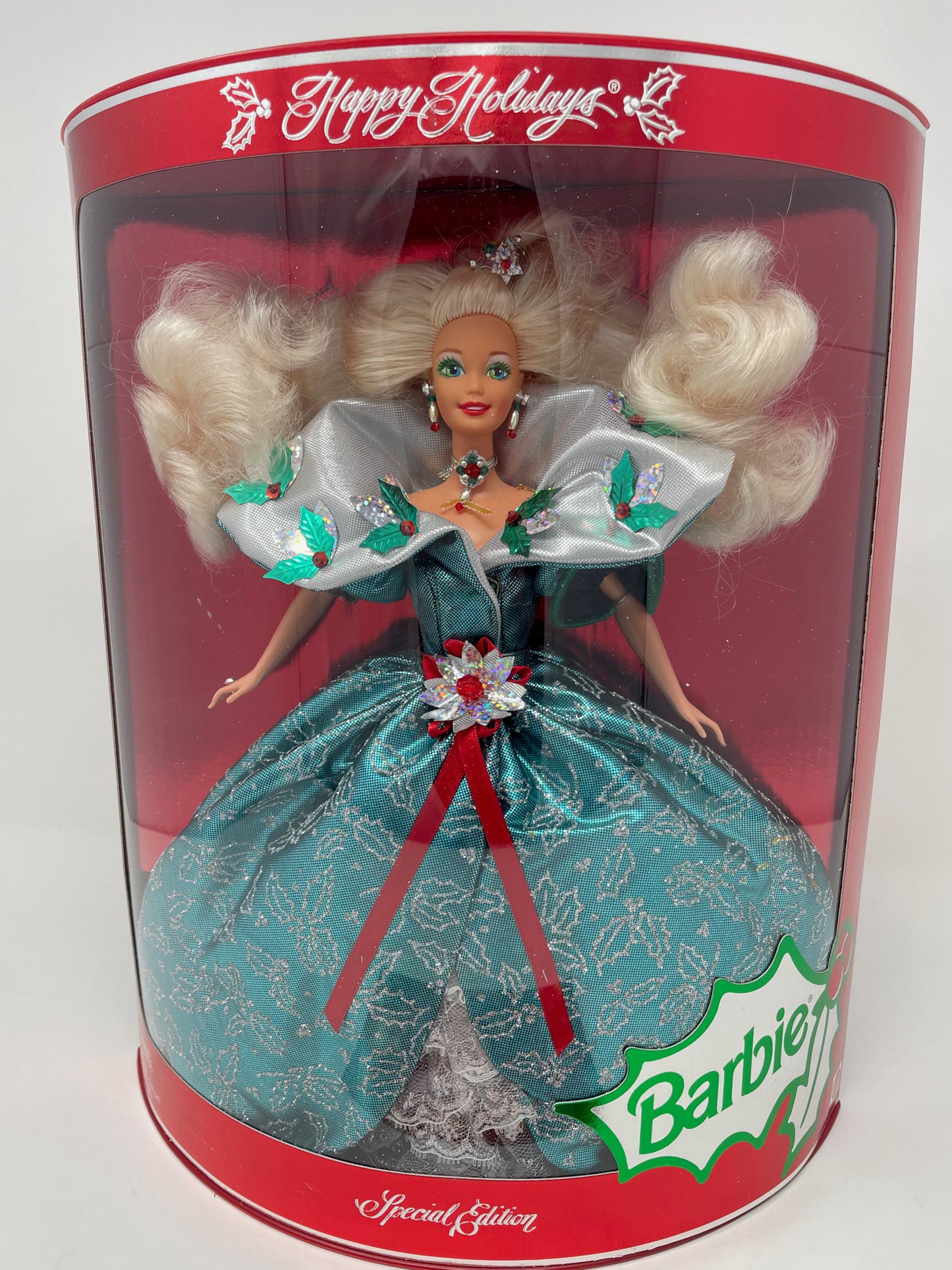 1995 HAPPY HOLIDAYS BARBIE - MATTEL - *PLUS MATCHING HALLMARK 1995 HOLIDAY ORNAMENT