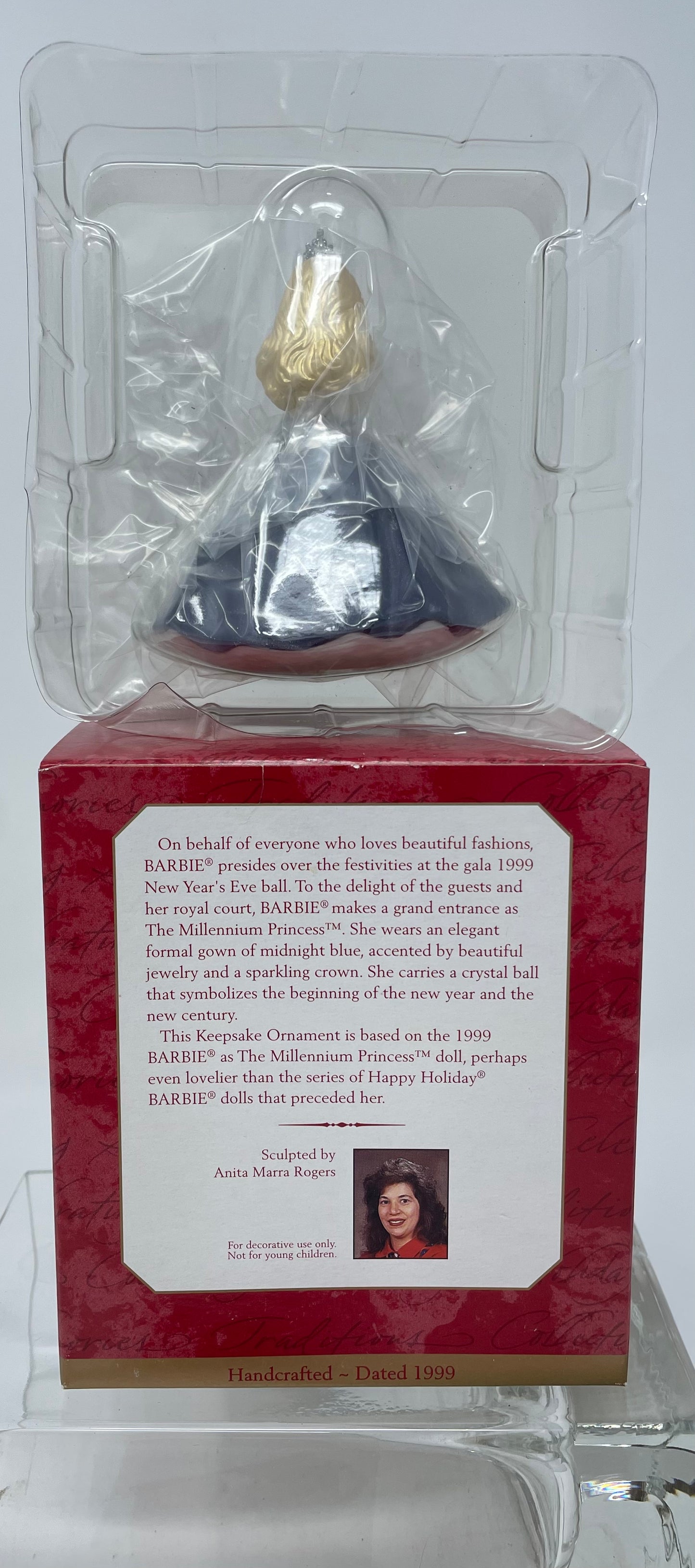 1993 WINTER ROYALE BARBIE - LIMITED EDITION - #10658 - MATTEL *PLUS BONUS 1999 HALLMARK HOLIDAY ORNAMENT