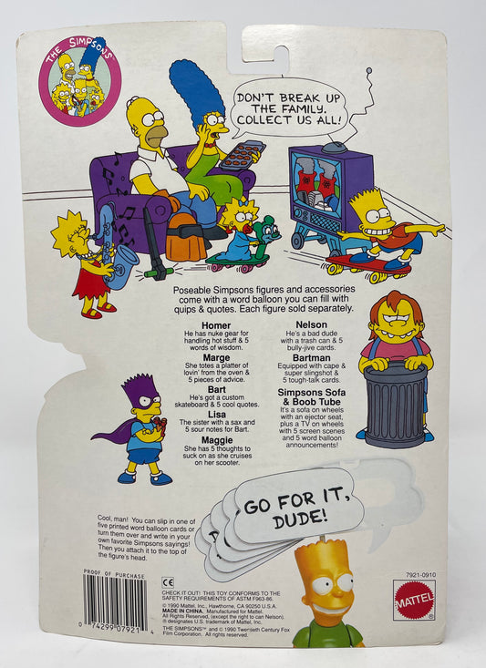 BART - THE SIMPSONS - #7291 - 1990 MATTEL (2 of 2)