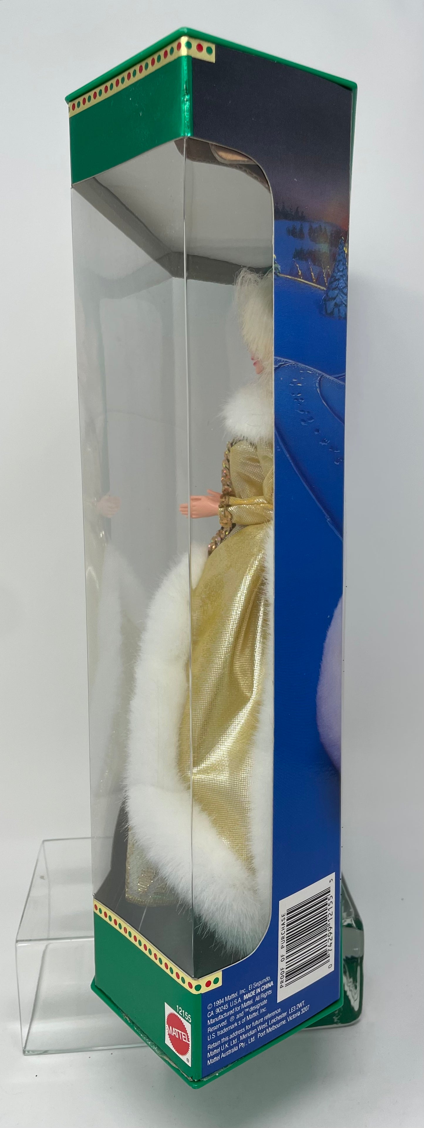 1994 HAPPY HOLIDAYS BARBIE - SPECIAL EDITION - #12155 - MATTEL - *PLUS BONUS 1994 HALLMARK HOLIDAY ORNAMENT