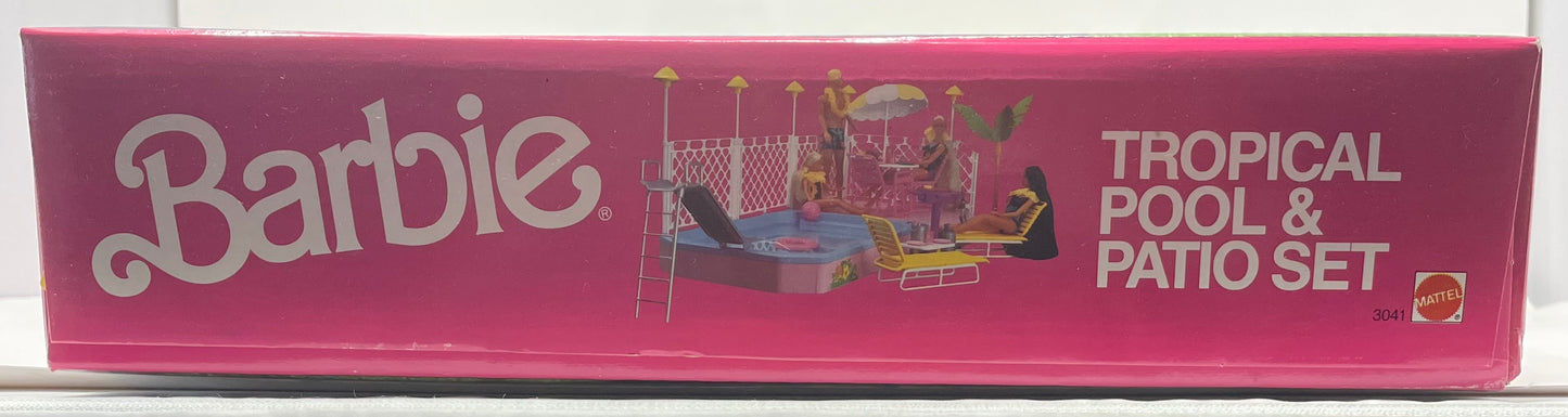 BARBIE TROPICAL POOL AND PATIO SET - #3041 - MATTEL 1986