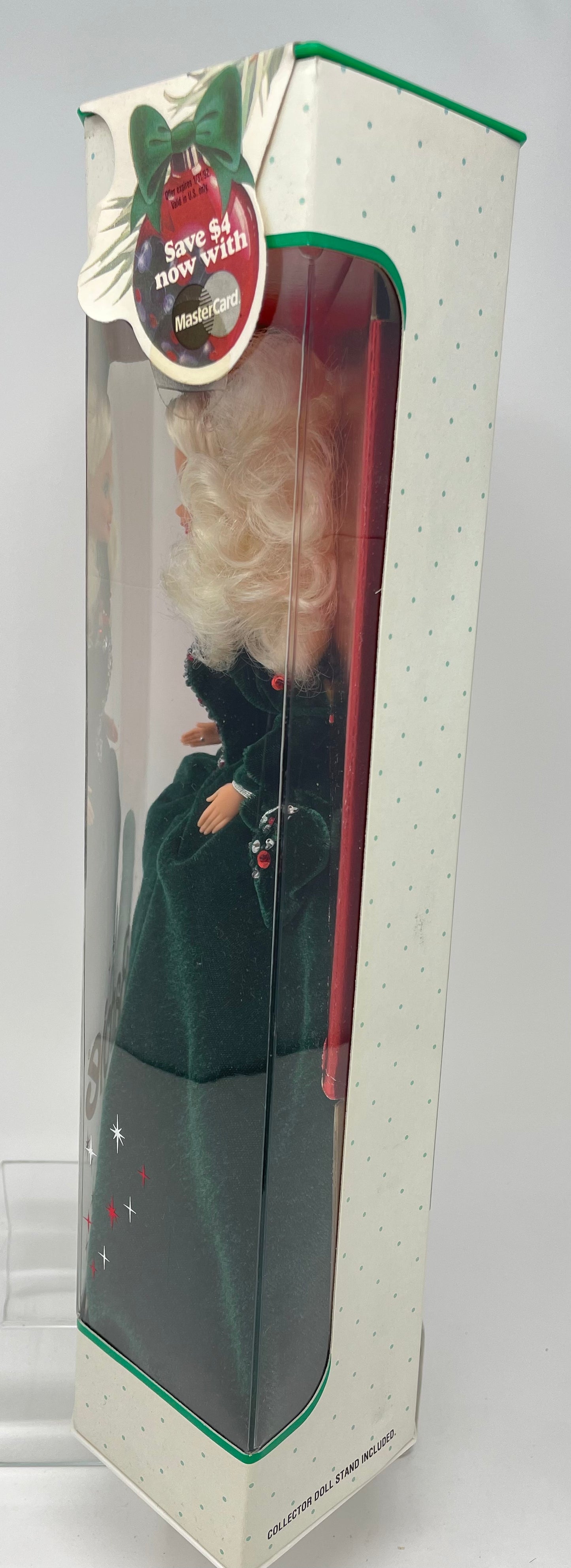 1991 HAPPY HOLIDAYS BARBIE - SPECIAL EDITION - #1871 - MATTEL - *PLUS BONUS 1995 HALLMARK HOLIDAY ORNAMENT