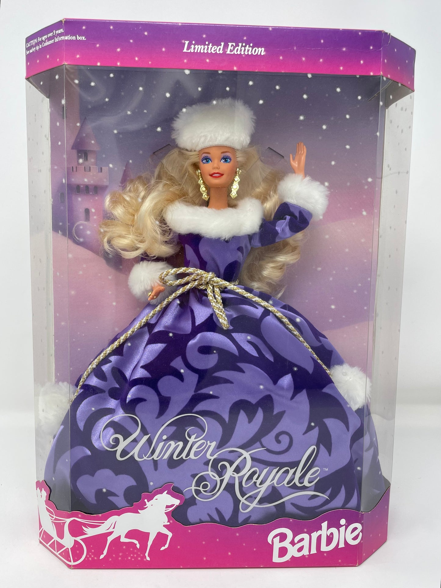 1993 WINTER ROYALE BARBIE - LIMITED EDITION - #10658 - MATTEL *PLUS BONUS 1999 HALLMARK HOLIDAY ORNAMENT