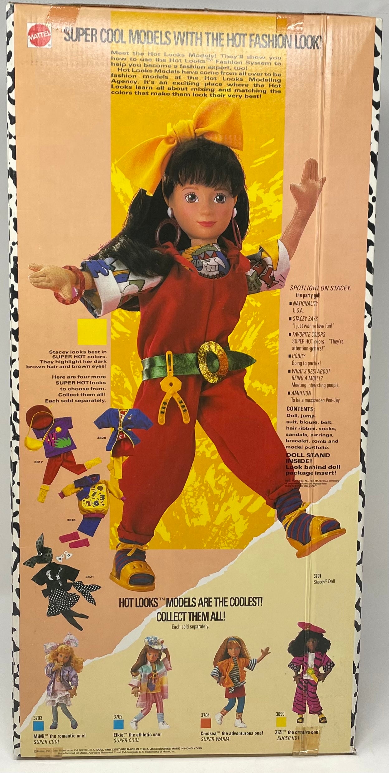 HOT LOOKS STACEY -18 INCHES TALL - #3701 - MATTEL 1986