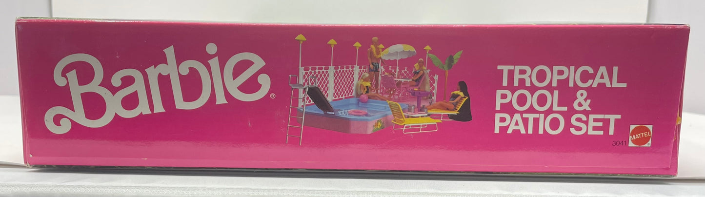 BARBIE TROPICAL POOL AND PATIO SET - #3041 - MATTEL 1986