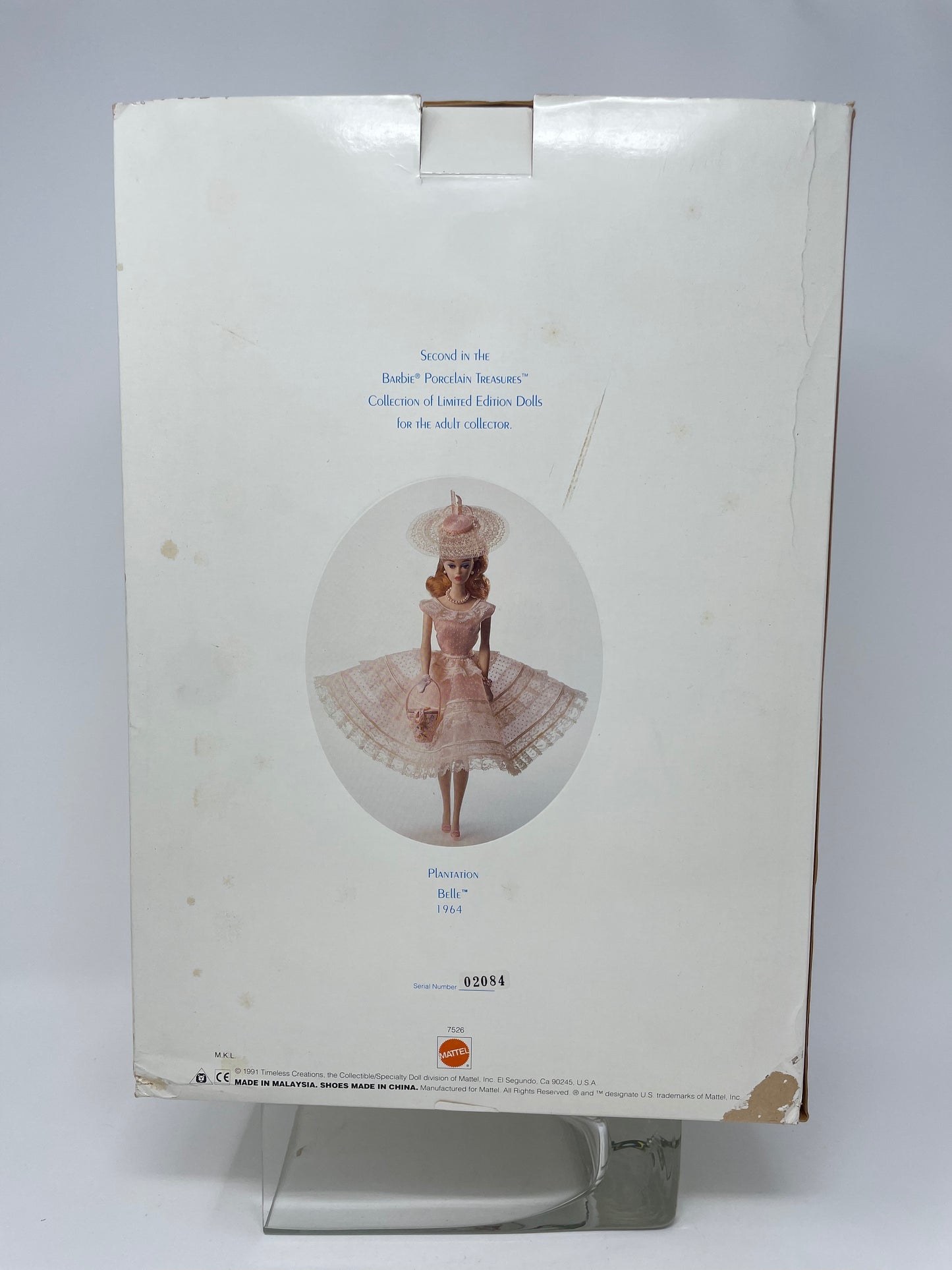 PLANTATION BELLE 1964 BARBIE - BARBIE PORCELAN TREASURES COLLECTION - #7526 - MATTEL 1991