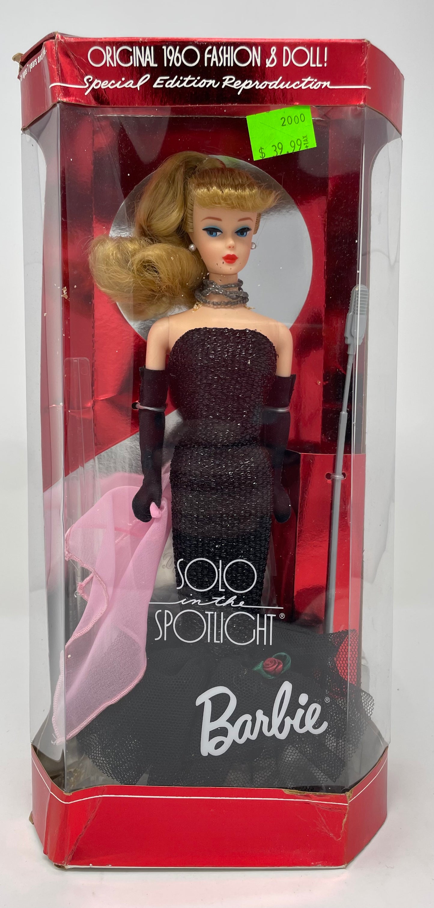 BARBIE - SOLO IN THE SPOTLIGHT - BLONDE - #13534 - MATTEL 1994 - (1 OF 2) *PLUS BONUS 1995 SOLO IN THE SPOTLIGHT HALLMARK ORNAMENT*