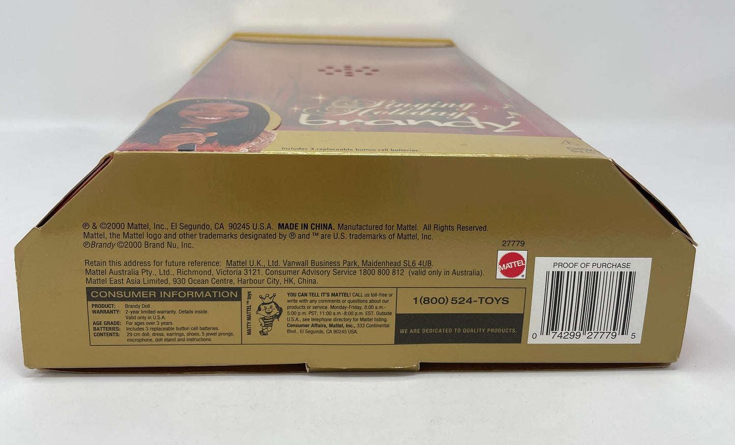 SINGING HOLIDAY BRANDY - #27779 - MATTEL 2000