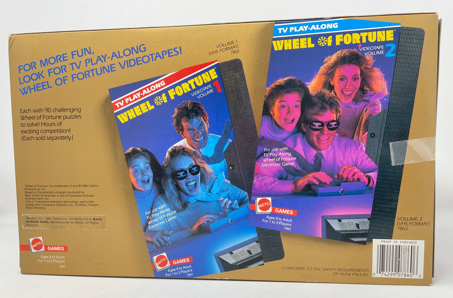 TV PLAY-ALONG WHEEL OF FORTUNE - ELECTRONIC GAME - #7860 - MATTEL GAMES 1988