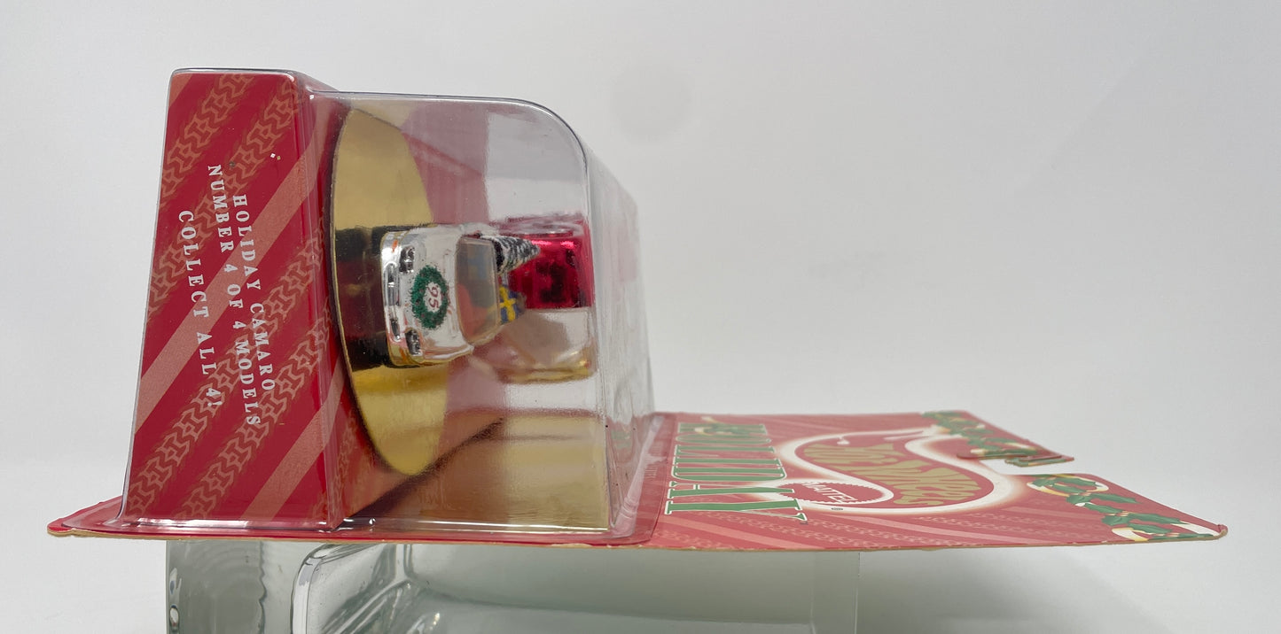 HOT WHEELS HOLIDAY SILVER CAMERO - RED LOGO CASE - PREMIERE 1995 SERIES - NUMBERED SPECIAL COLLECTOR EDITION - MATTEL