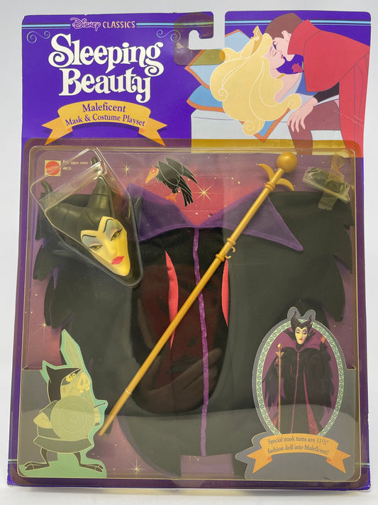MALEFICENT MASK & COSTUME PLAYSET - SLEEPING BEAUTY - DISNEY CLASSICS - #4613 - MATTEL 1991