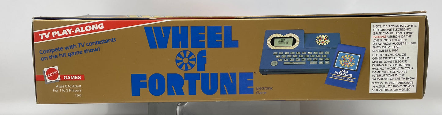 TV PLAY-ALONG WHEEL OF FORTUNE - ELECTRONIC GAME - #7860 - MATTEL GAMES 1988