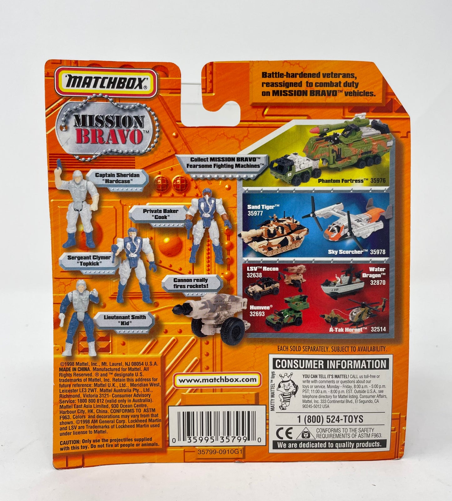 MATCHBOX - MISSION BRAVO - SKY COMMANDOS - #35799 - MATTEL 1998