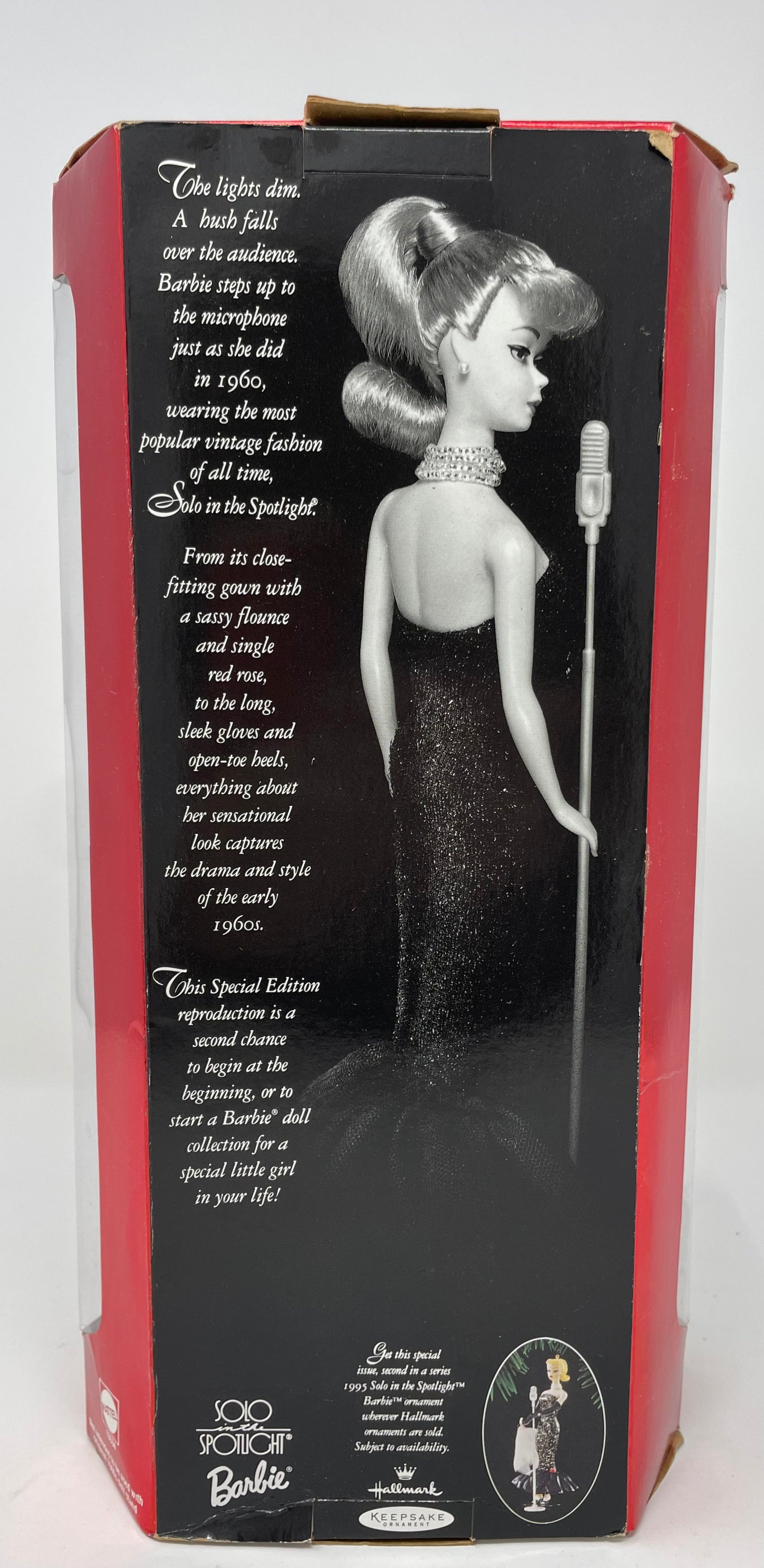 BARBIE - SOLO IN THE SPOTLIGHT - BLONDE - #13534 - MATTEL 1994 - (1 OF 2) *PLUS BONUS 1995 SOLO IN THE SPOTLIGHT HALLMARK ORNAMENT*