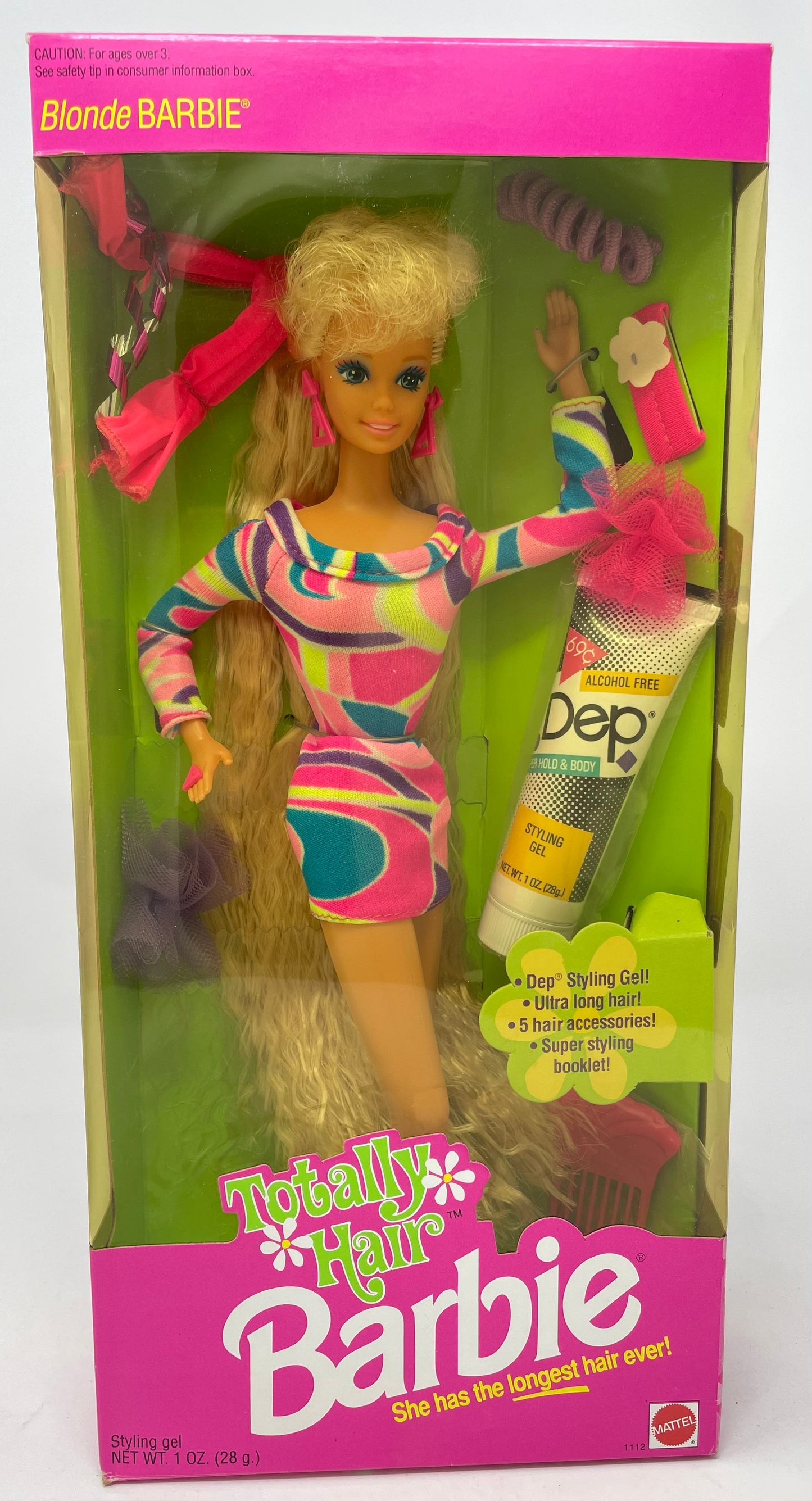 TOTALLY HAIR BARBIE - BLONDE - #1112 - MATTEL 1991 (2 of 2)
