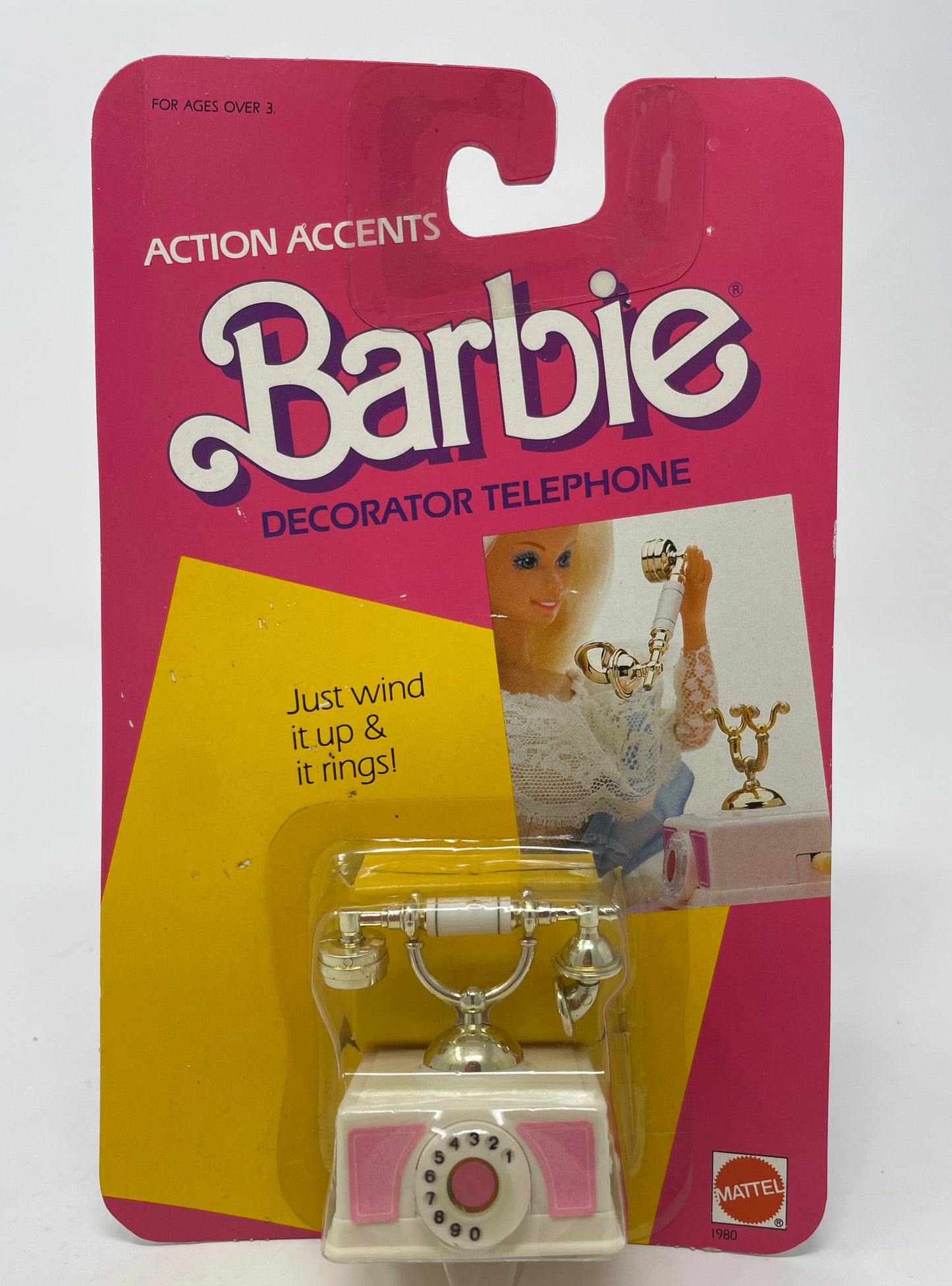 BARBIE ACTION ACCENTS DECORATOR TELEPHONE #1980 - MATTEL 1986