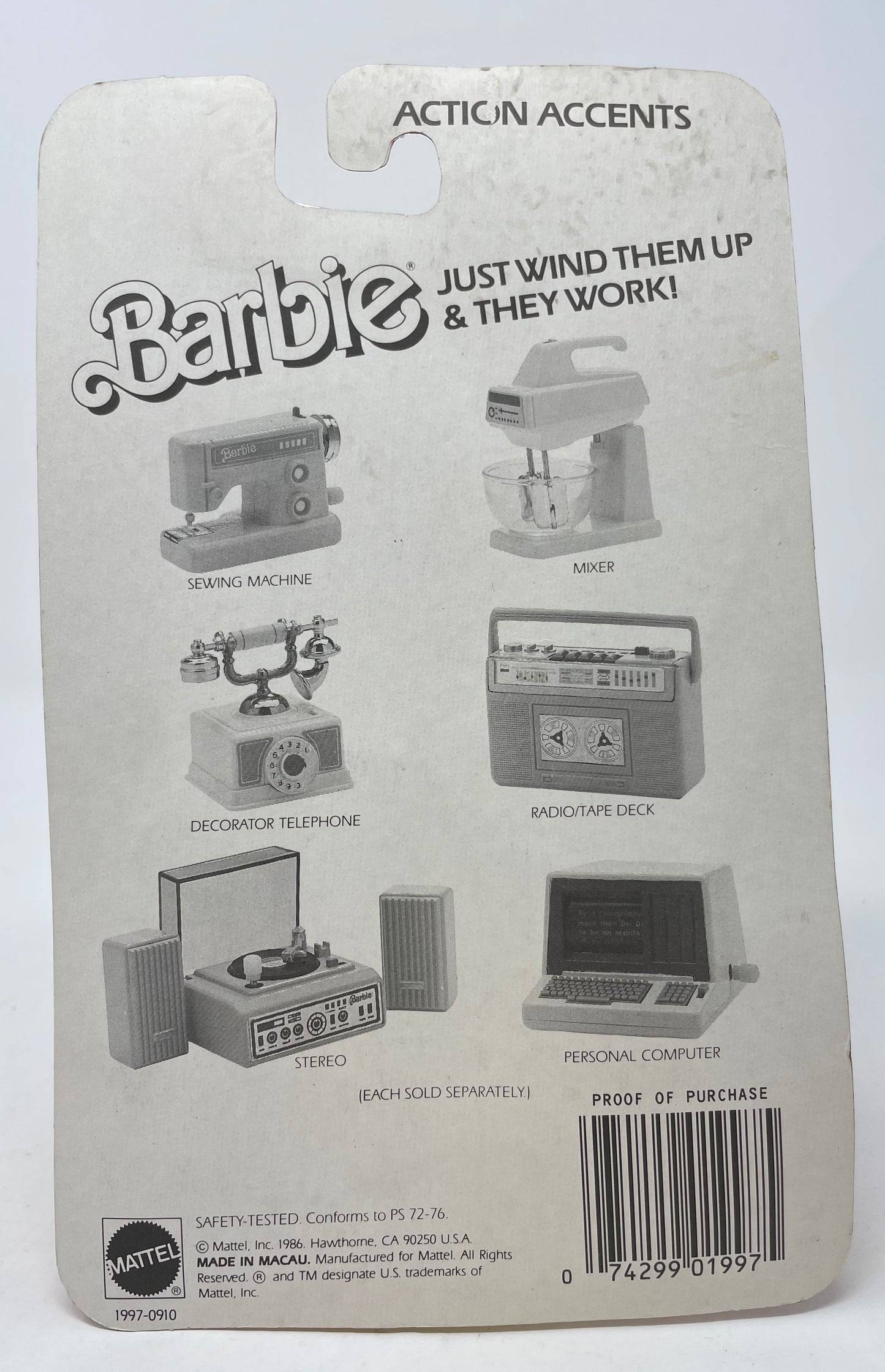 BARBIE - ACTION ACCENTS MIXER #1997 - MATTEL 1986
