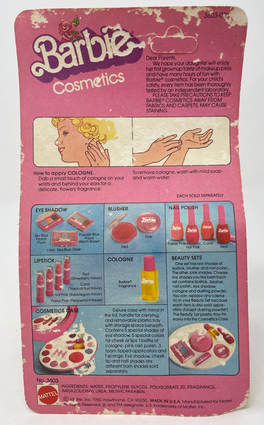 BARBIE COSMETICS - COLOGNE #3603 - MATTEL 1980