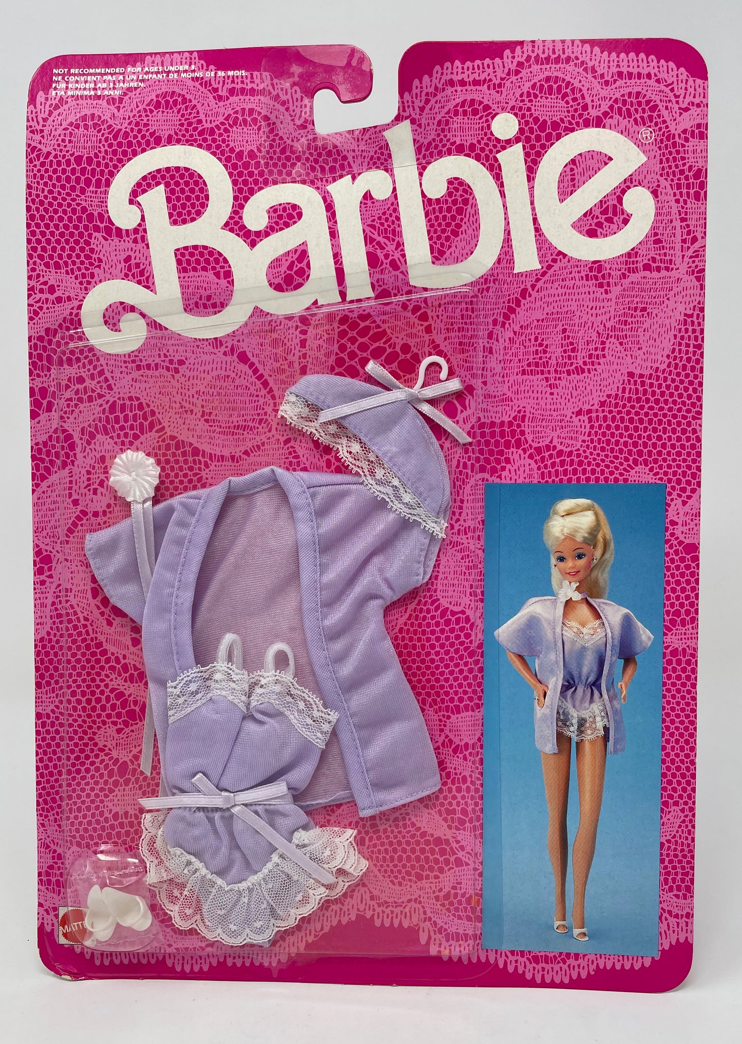 BARBIE - FANCY FRILLS LAVENDER LINGERIE 3180 - MATTEL 1986 (2 OF 2)