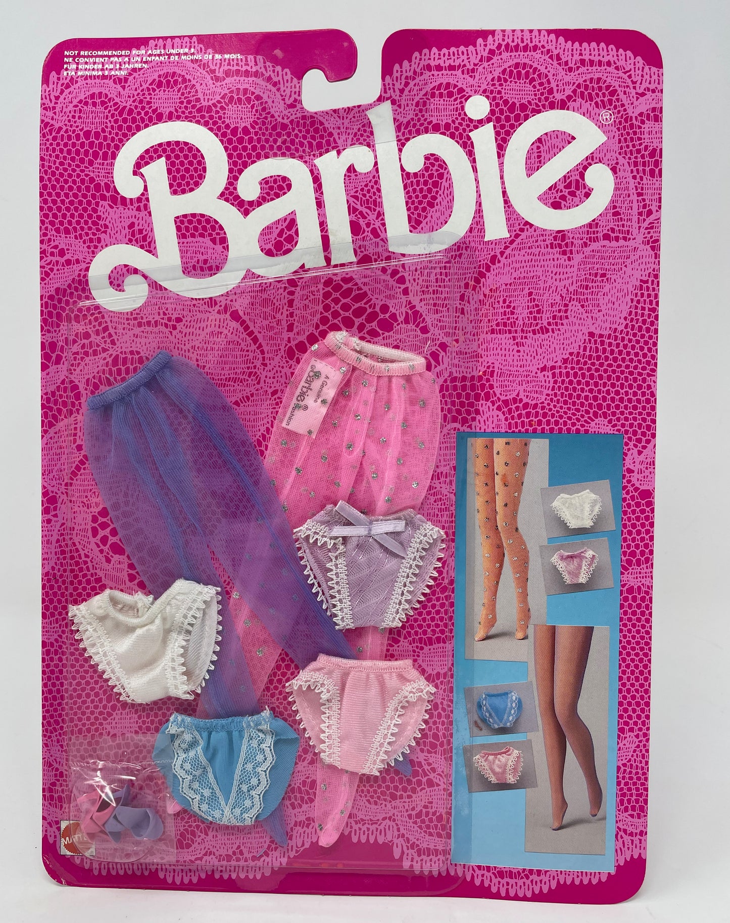 BARBIE - FANCY FRILLS LINGERIE #3181 - TIGHTS/PANTIES/SHOES - MATTEL 1986 (1 of 2)