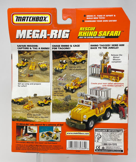 MATCHBOX - MEGA-RIG - RESCUE RHINO SAFARI  - #35364 - MATTEL 1998