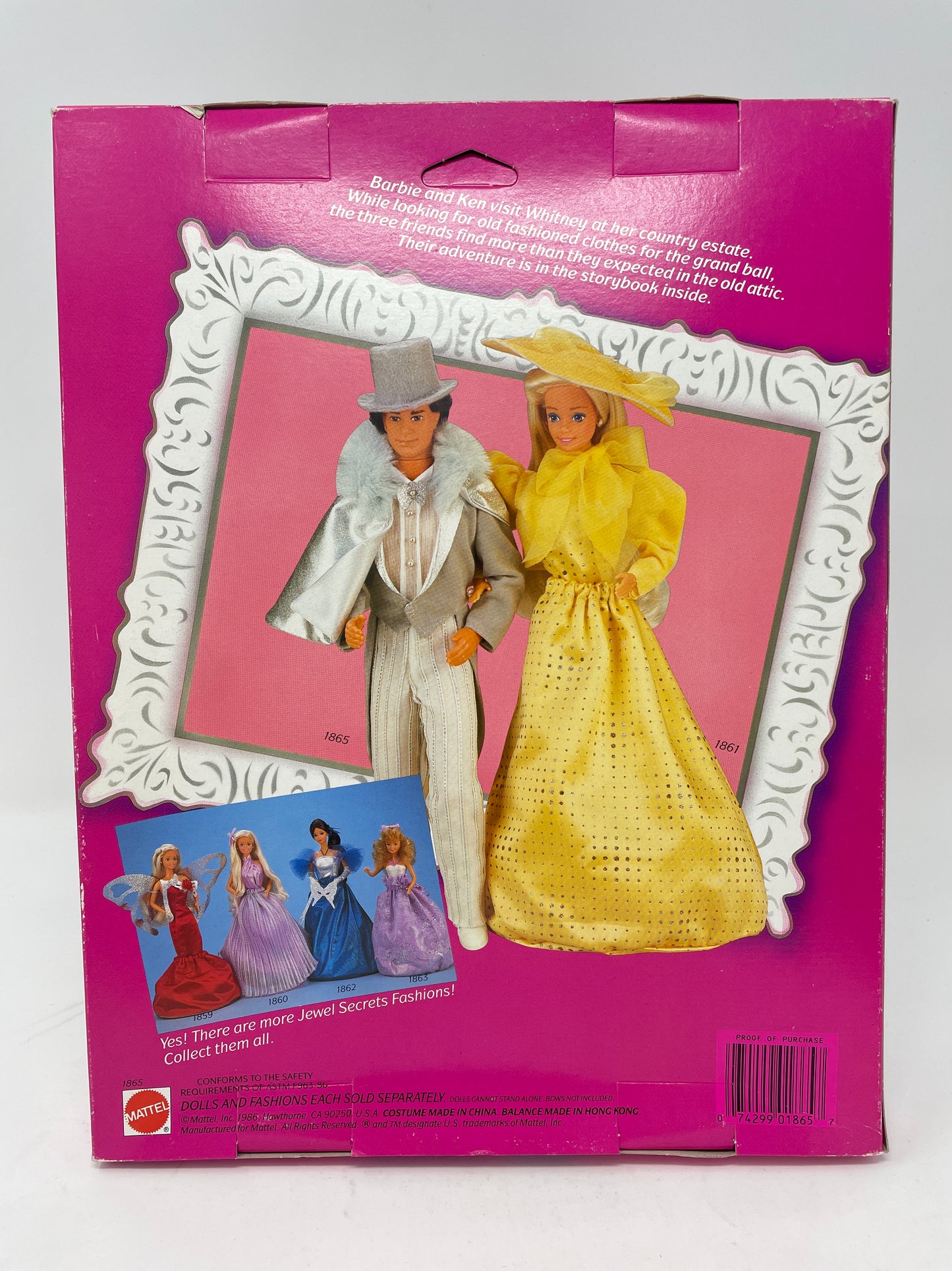 JEWEL SECRETS KEN - FASHIONS - #1865 - MATTEL 1986
