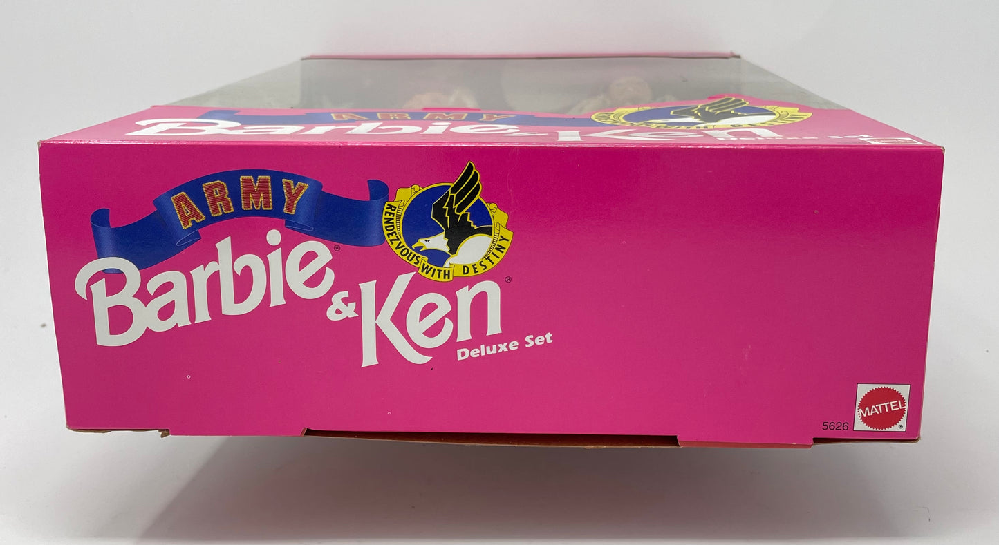 ARMY BARBIE AND KEN DELUXE SET -SPECIAL EDITION STARS AND STRIPES - #5626 - MATTEL 1992