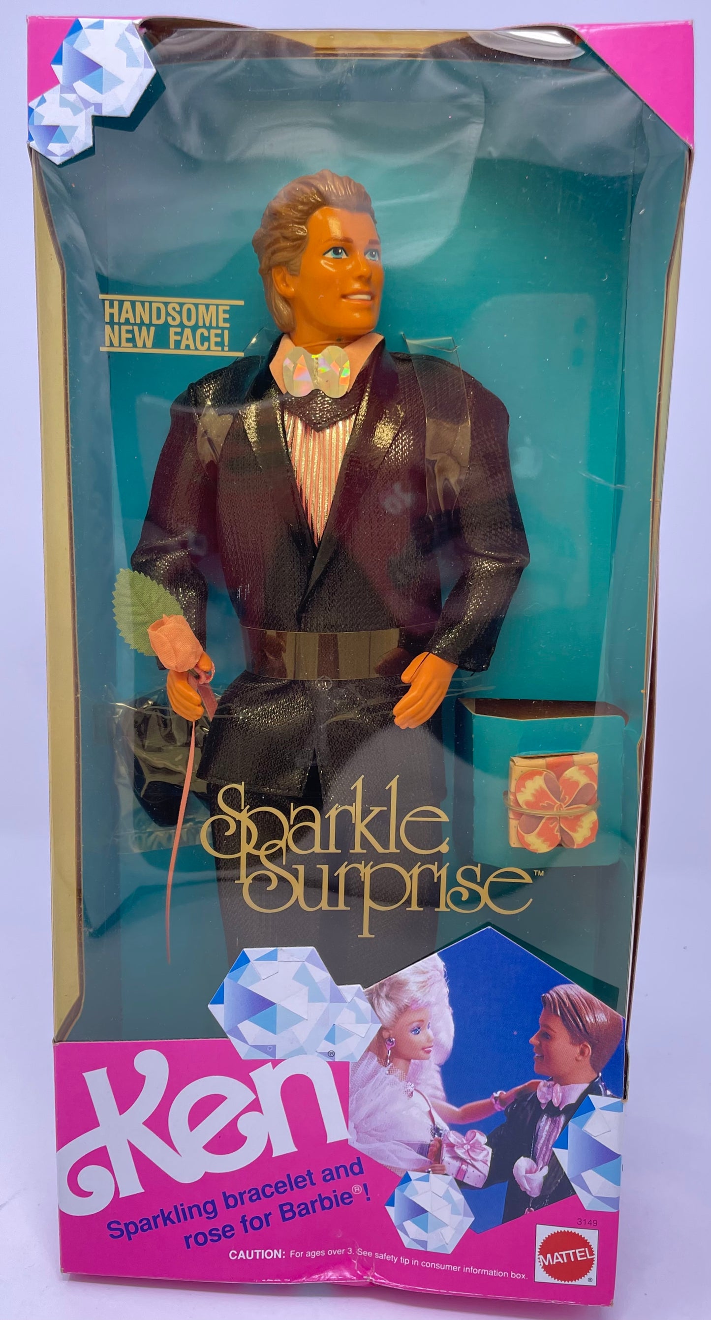 SPARKLE SURPRISE KEN - HANDSOME NEW FACE! - #3149 - MATTEL 1991