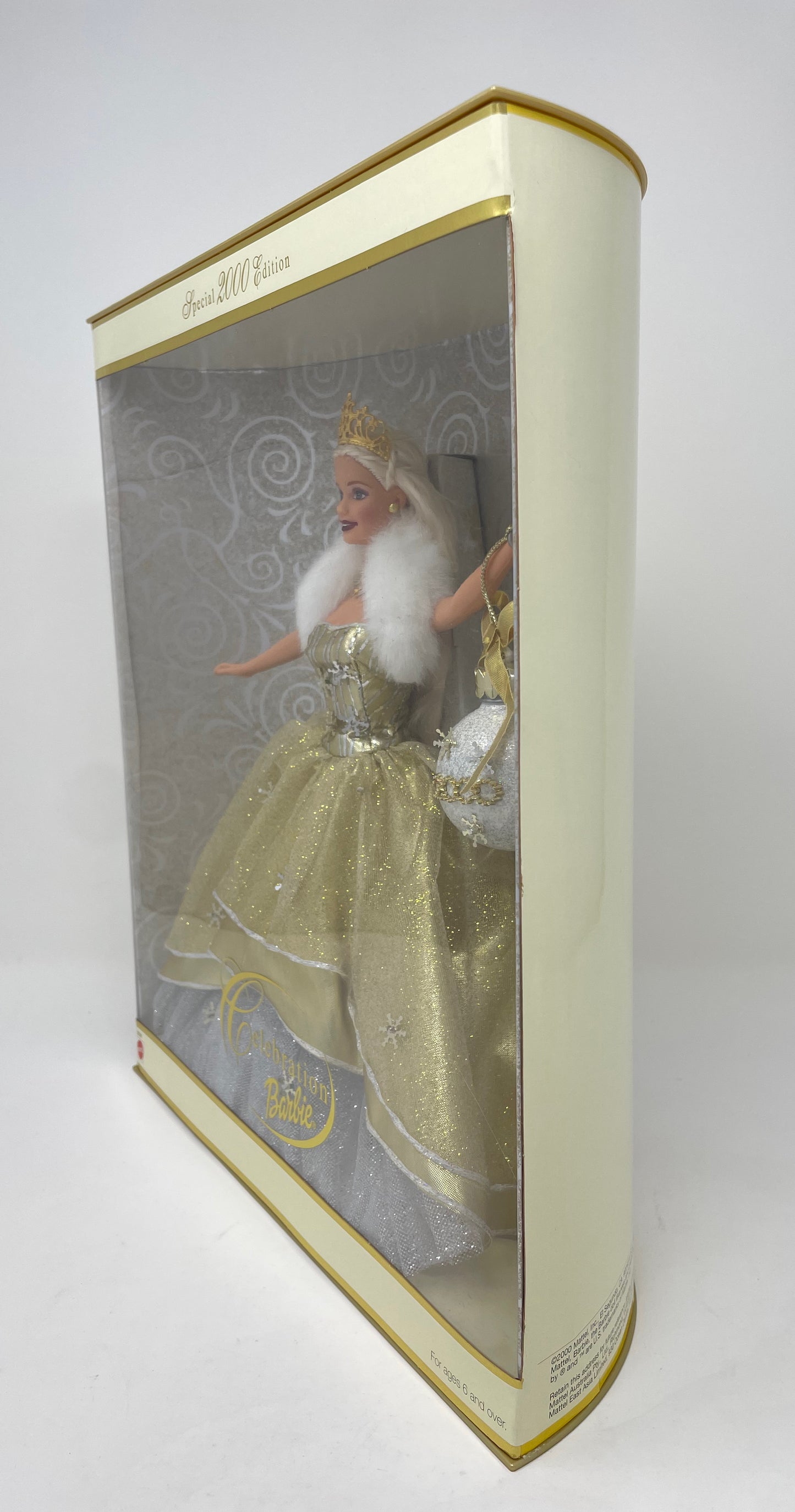 2000 CELEBRATION BARBIE - MATTEL - *PLUS BONUS 1994 HALLMARK HOLIDAY ORNAMENT