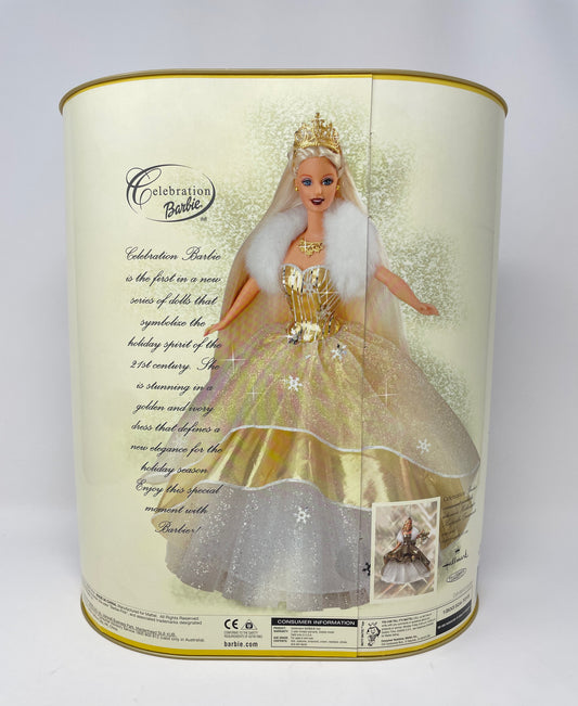 2000 CELEBRATION BARBIE - MATTEL - *PLUS BONUS 1994 HALLMARK HOLIDAY ORNAMENT