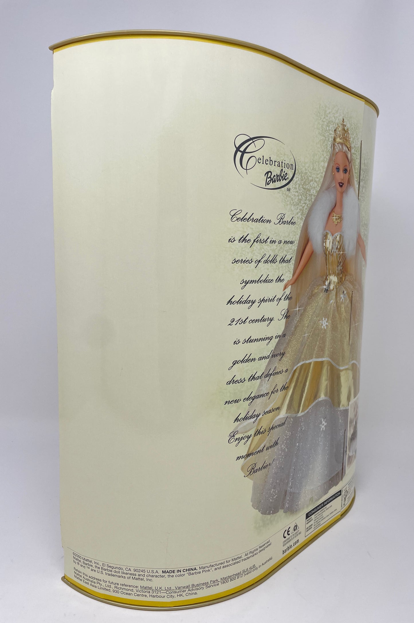 2000 CELEBRATION BARBIE - MATTEL - *PLUS BONUS 1994 HALLMARK HOLIDAY ORNAMENT