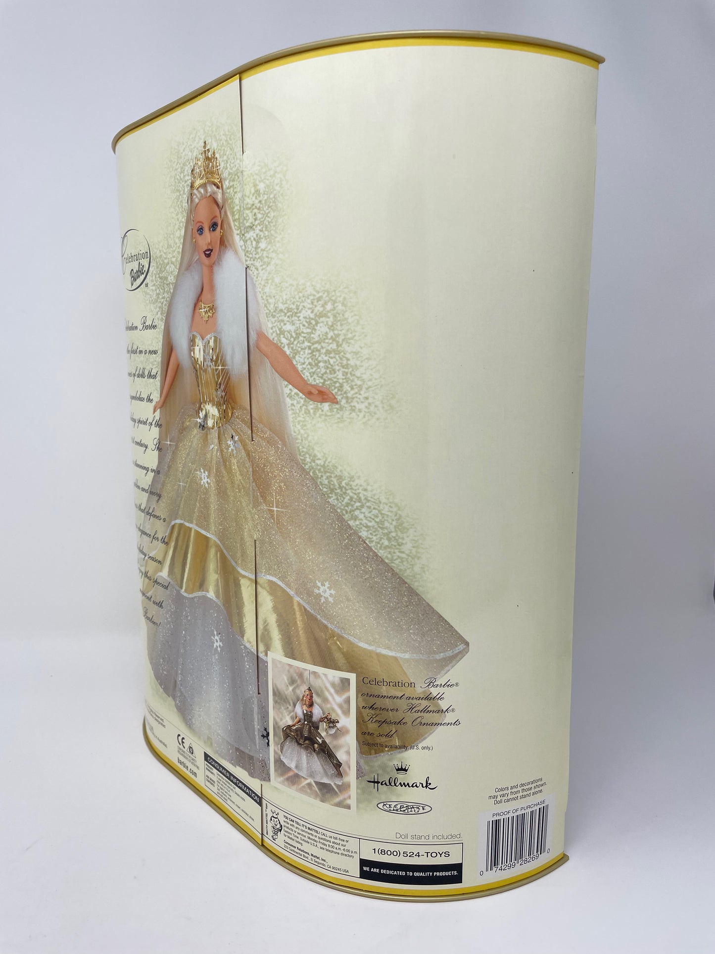 2000 CELEBRATION BARBIE - MATTEL - *PLUS BONUS 1994 HALLMARK HOLIDAY ORNAMENT