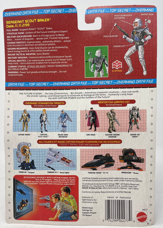 SERGEANT SCOUT BAKER - CAPTAIN POWER - #4477 - MATTEL 1987