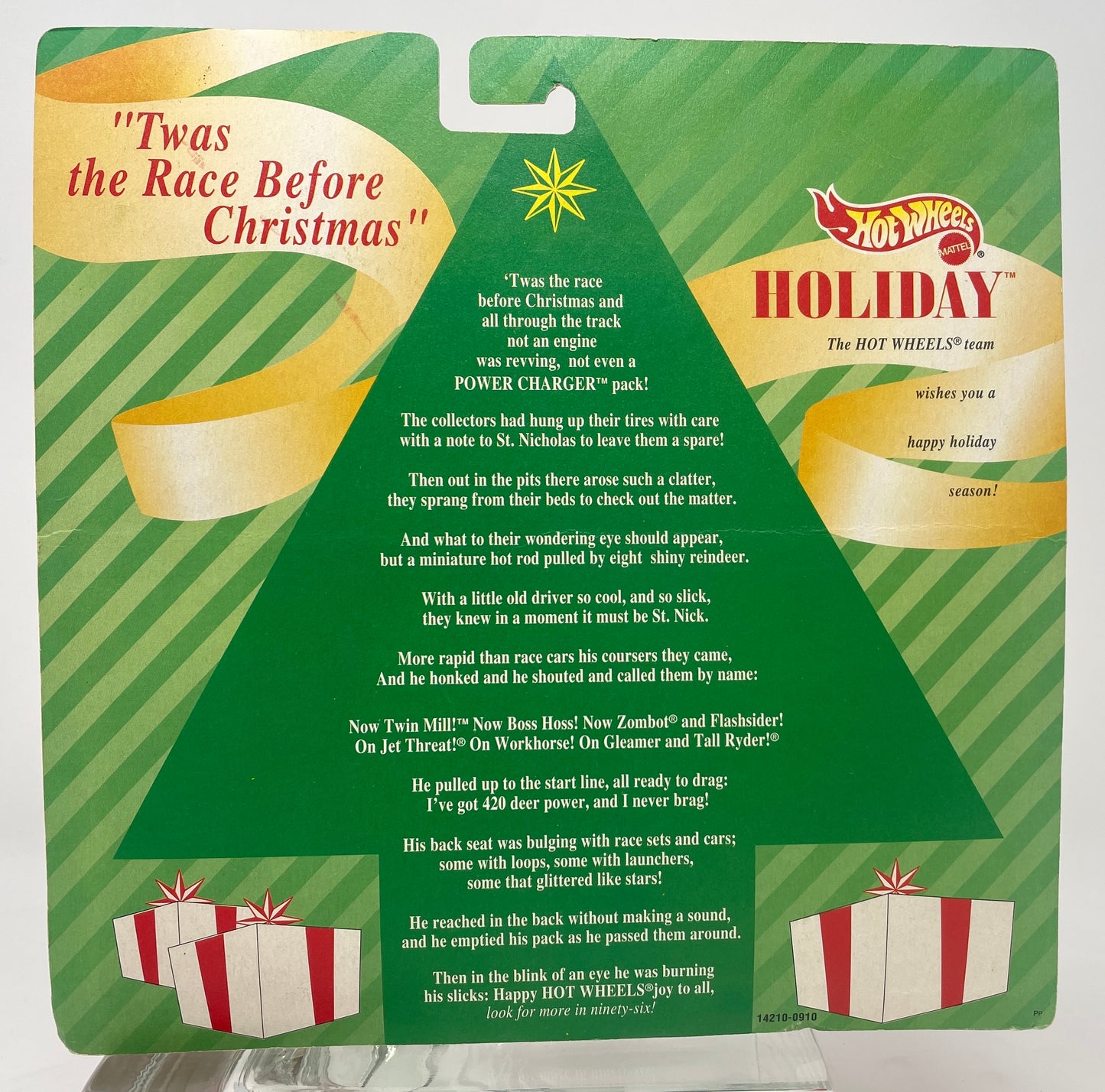 HOT WHEELS HOLIDAY GREEN T-BUCKET - RED LOGO CASE - PREMIERE 1995 SERIES - NUMBERED SPECIAL COLLECTOR EDITION - MATTEL