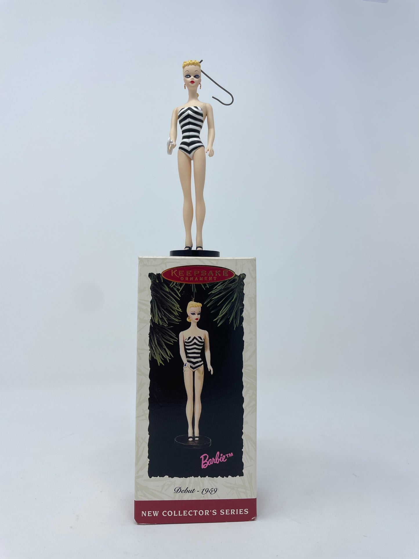 35TH ANNIVERSARY BARBIE - BRUNETTE - #11782 - MATTEL 1993 *PLUS BONUS 1994 HALLMARK MATCHING ORNAMENT