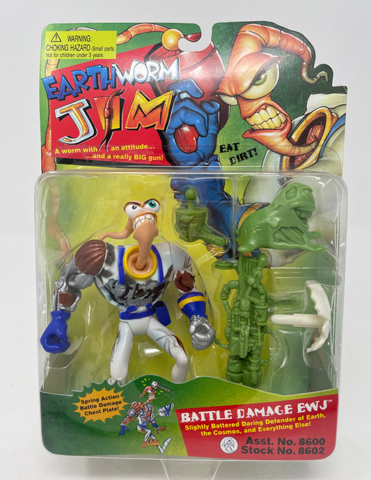 EARTHWORM JIM - BATTLE DAMAGE EWJ - 1994 PLAYMATES (2 OF 2)