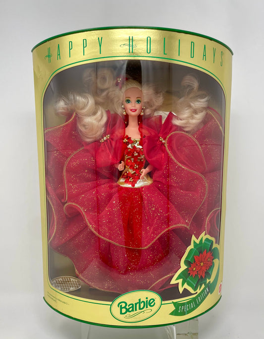 1993 HAPPY HOLIDAYS BARBIE - SPECIAL EDITION - #10824 - MATTEL - *PLUS BONUS 1998 HALLMARK HOLIDAY ORNAMENT