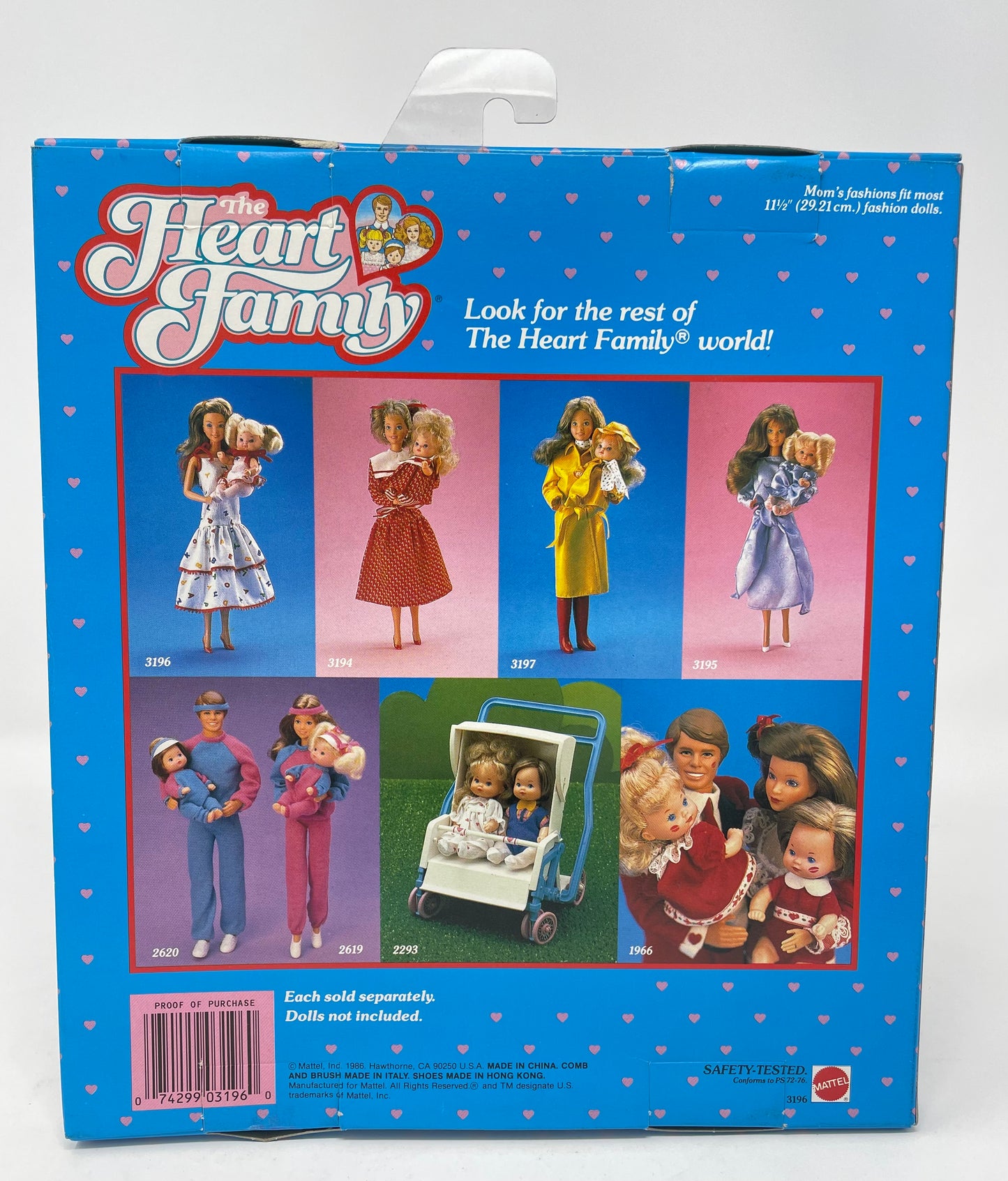 MOM & BABY FASHIONS - ABC SUNDRESS - THE HEART FAMILY - #3196 - MATTEL 1986