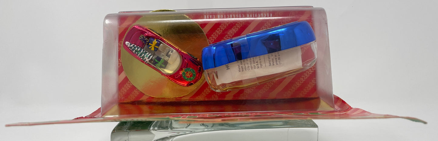 HOT WHEELS HOLIDAY RED CAMARO - BLUE LOGO CASE - PREMIERE 1995 SERIES - NUMBERED SPECIAL COLLECTOR EDITION - MATTEL