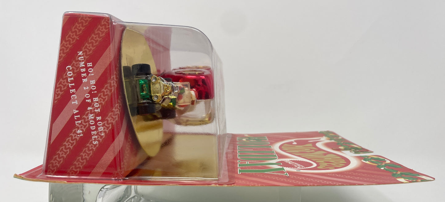 HOT WHEELS HOLIDAY GREEN T-BUCKET - RED LOGO CASE - PREMIERE 1995 SERIES - NUMBERED SPECIAL COLLECTOR EDITION - MATTEL
