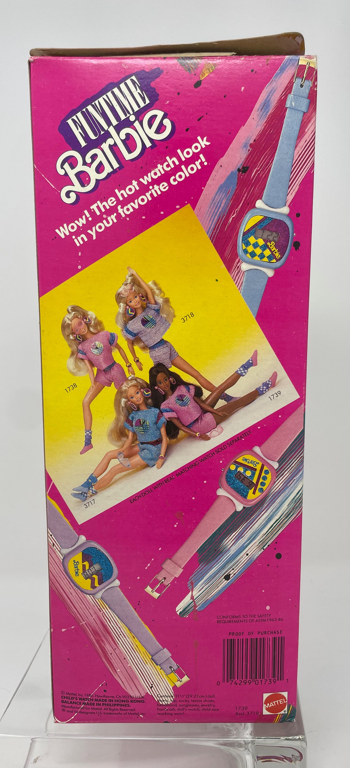 FUNTIME BARBIE - AFRICAN AMERICA #1739 - MATTEL 1986 *DAMAGED BOX*