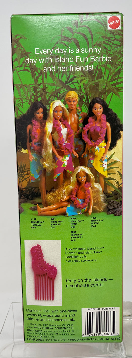 ISLAND FUN BARBIE - BLONDE - #4061 - MATTEL 1987 (2 OF 2)