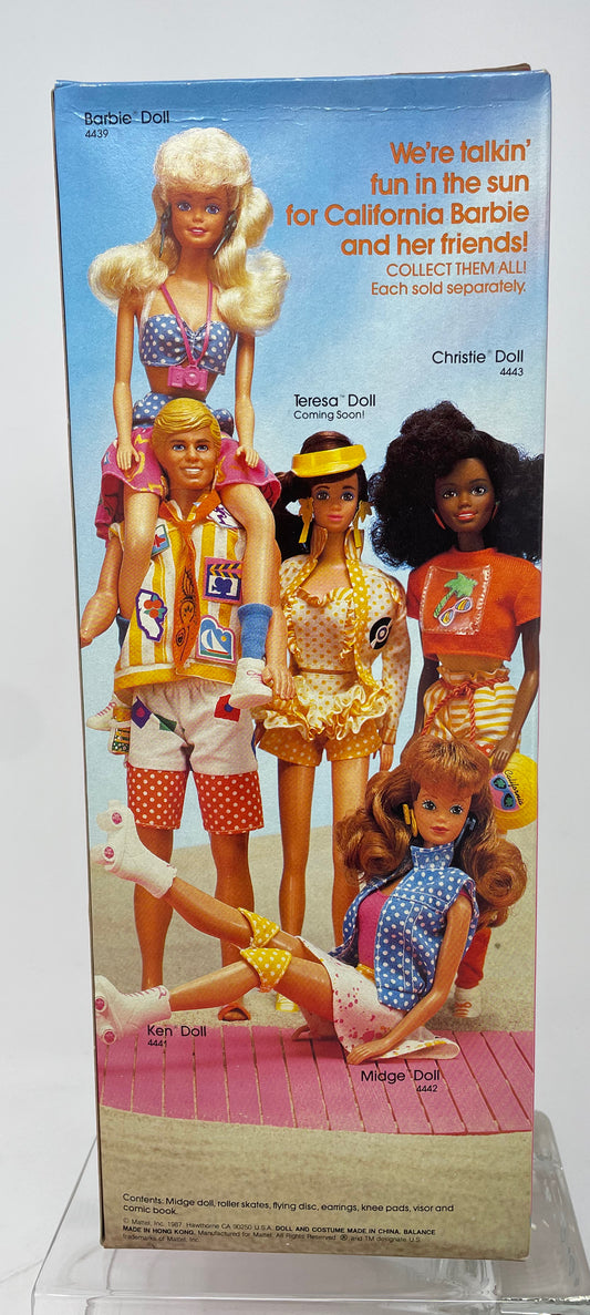 CALIFORNIA DREAM BARBIE - MIDGE DOLL - #4442 - MATTEL 1987