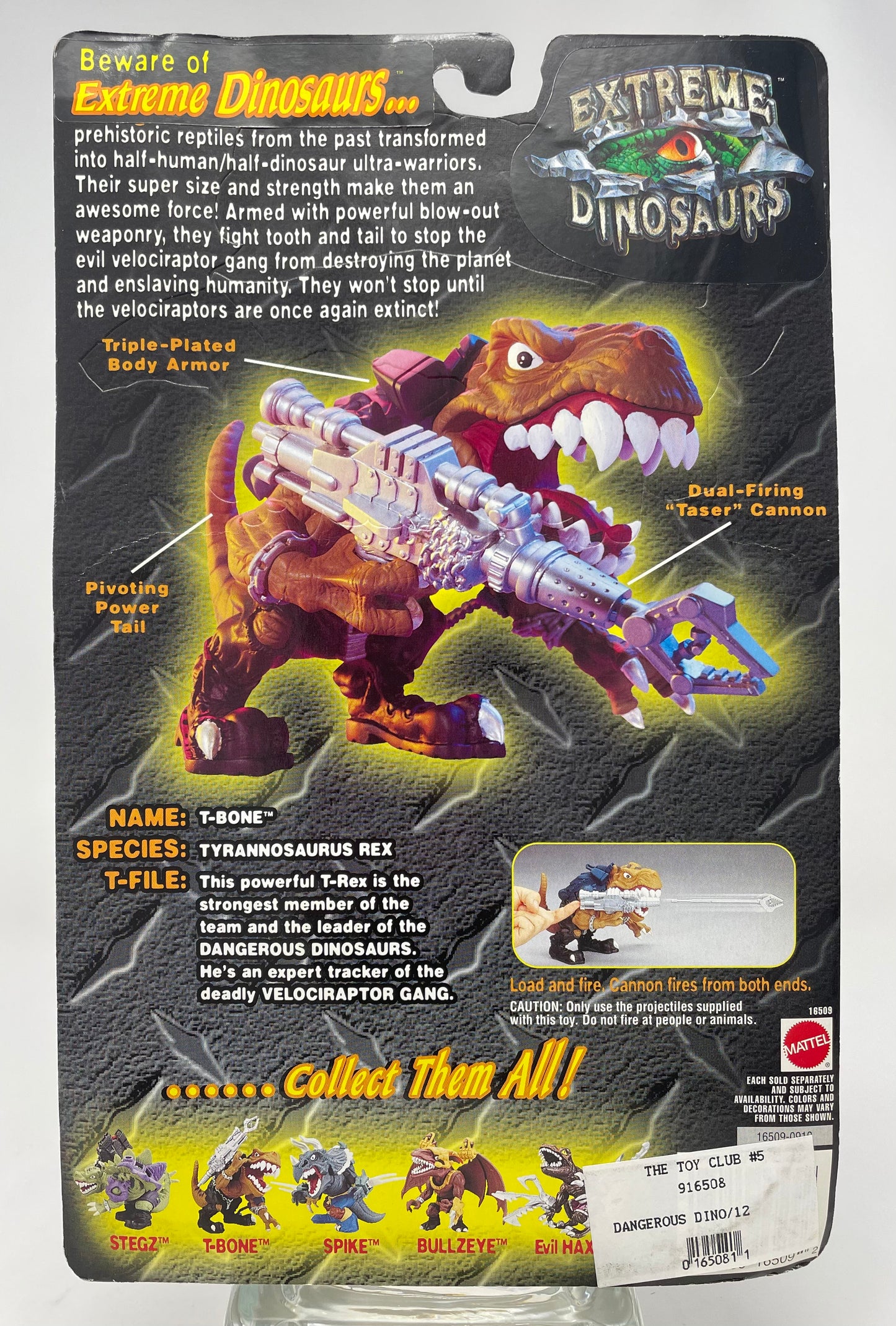 EXTREME DINOSAURS - T-BONE - MATTEL 1996
