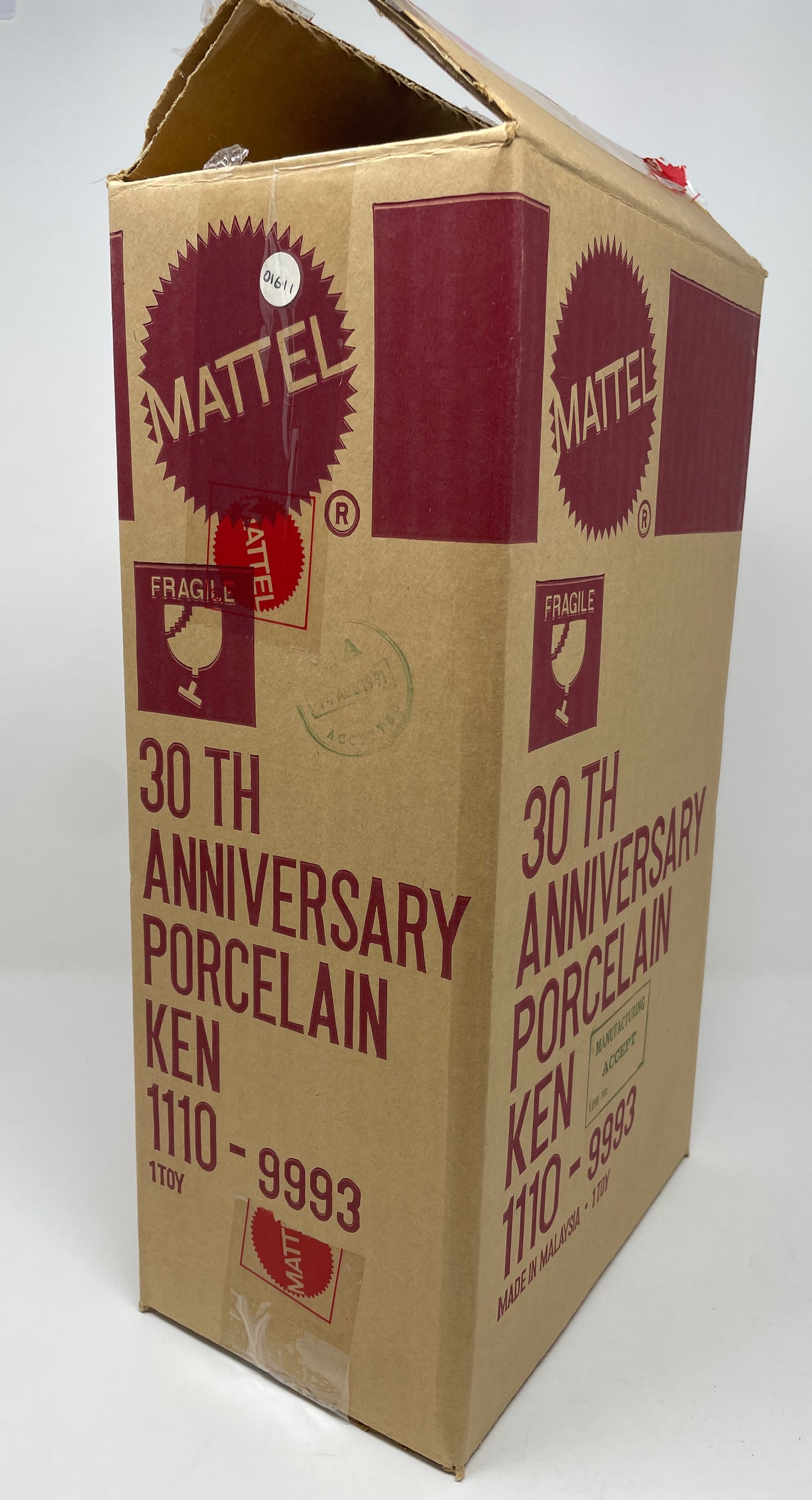 KEN 30TH ANNIVERSARY PORCELAIN 1961 #1110 - MATTEL 1991